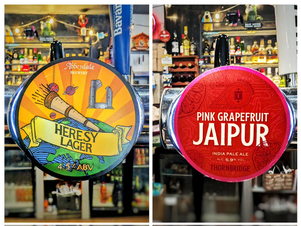 Two new beers for the taps. We've got Abbeydale Heresy on for the first time. And we've also got Special Pink Grapefruit Jaipur on the taps, an epic combo!