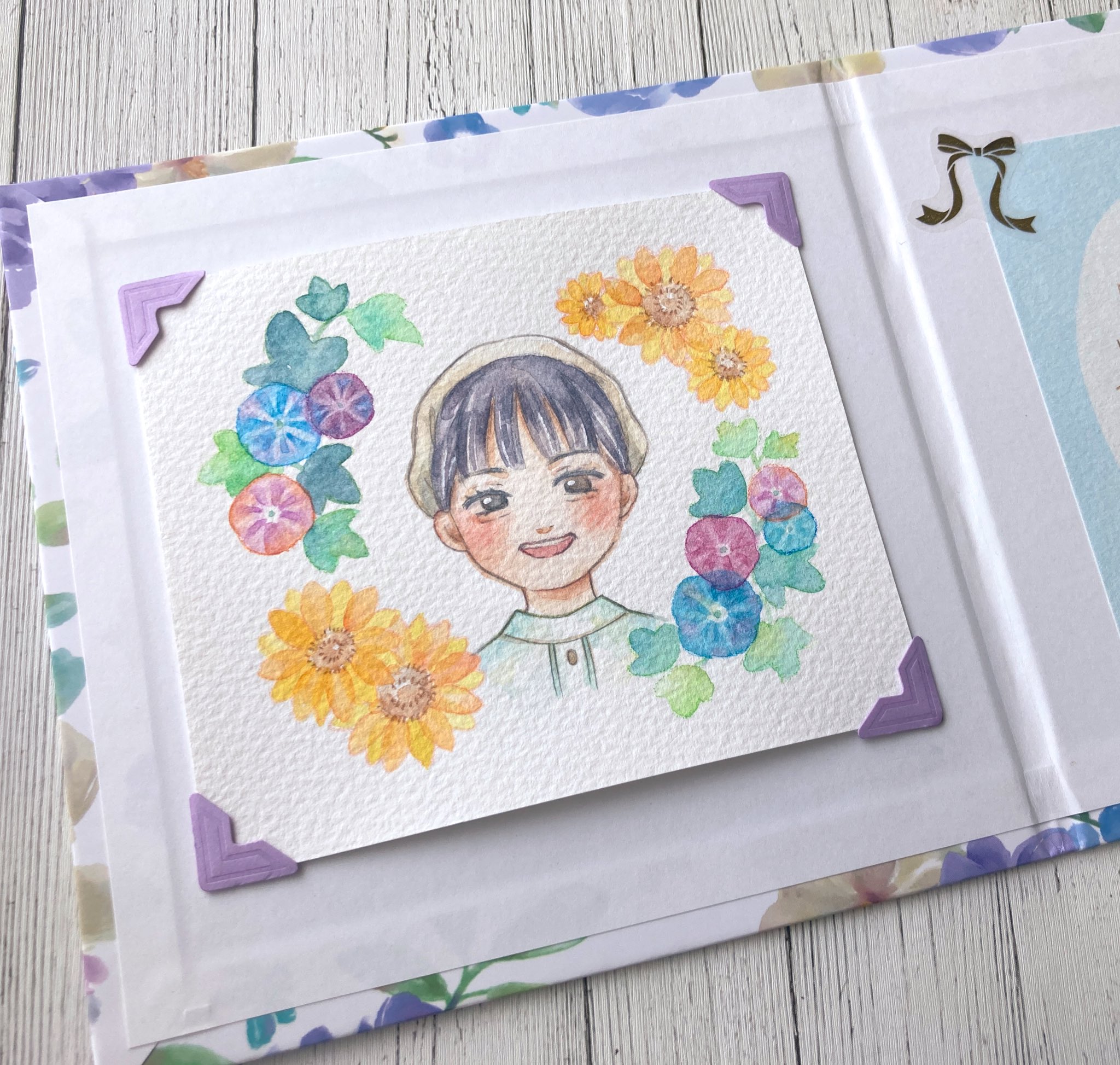 真奈美 〈プロフィール必読〉似顔絵ギフト制作 似顔絵プレゼント【スタンダードタッチ(色鉛筆)】4名分 似顔絵