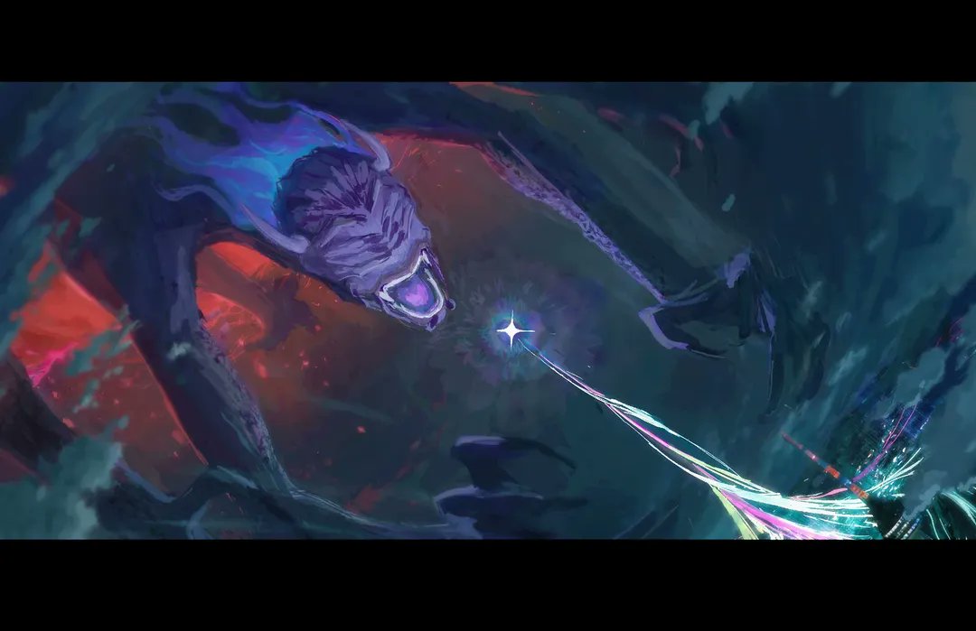 <케이팝 데몬 헌터스> 헌트릭스 VS. 귀마의 최종전 초기 컨셉아트 자료들.

원래는 남산타워를 매개로 하늘을 찢어 침공하는 무시무시한 비주얼이 눈길을 끄네요. 이때 당시에도 귀마는 불꽃의 형상보단 물리적인 실체의 느낌으로 출현. #KPOPDEMONHUNTERS