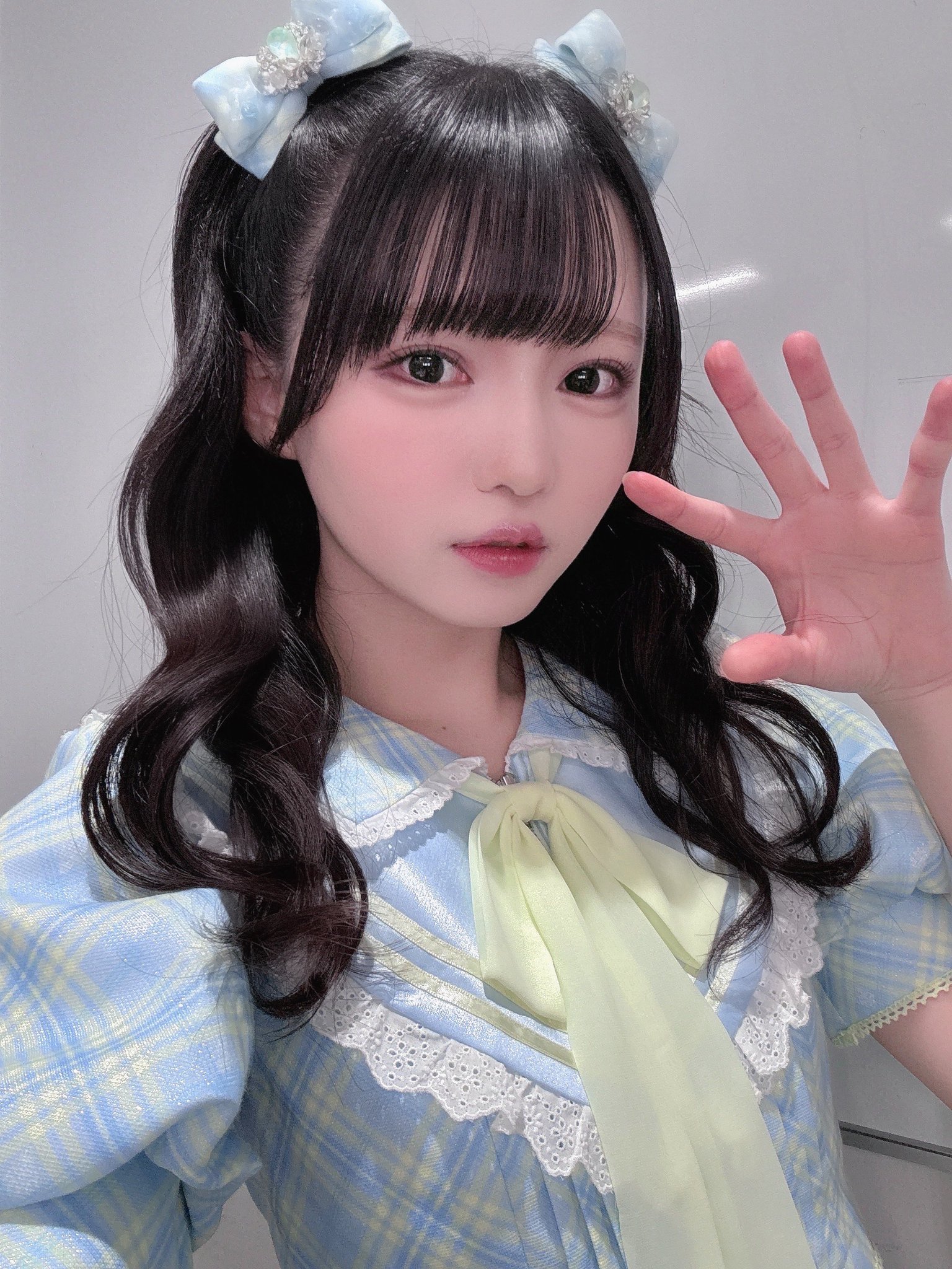 ≒JOY ニアジョイ　市原愛弓　生写真 ブルーハワイレモン　歌唱　直筆　チュウ ニアジョイ 市原愛弓 ブルーハワイレモン 歌唱衣装 生写真 直筆 チュウ