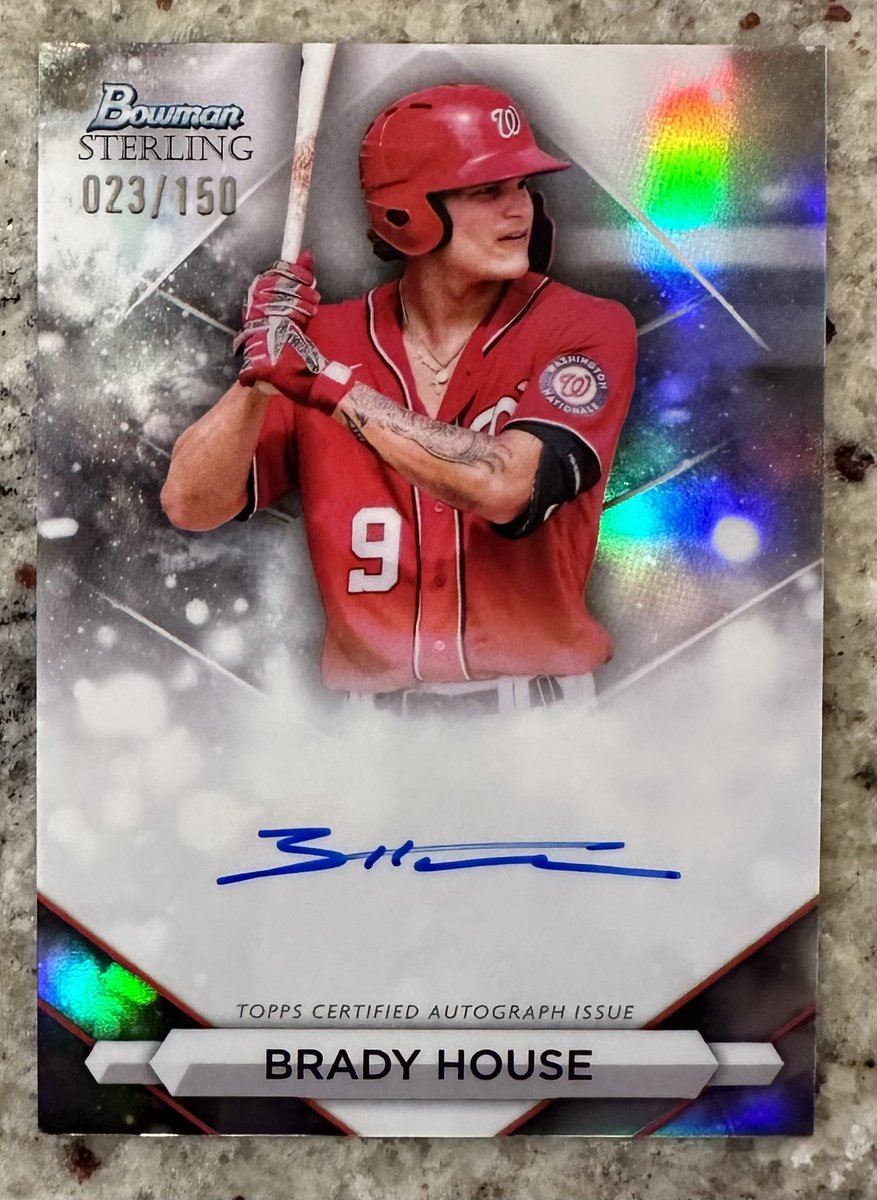 steveandmich's tweet photo. @Elliott0924 @davisdugout Brady House Bowman Sterling Auto /150   $25 shipped. https://t.co/2kDvgONmU8