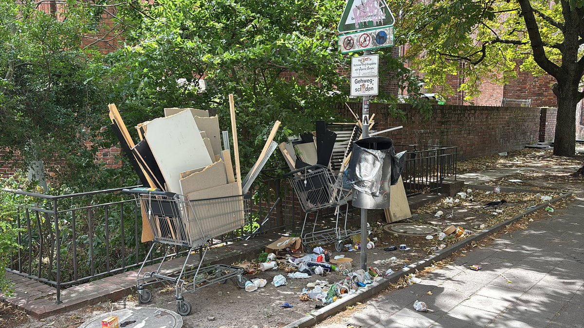 Entsetzlich viel Müll an der Klosterkirche