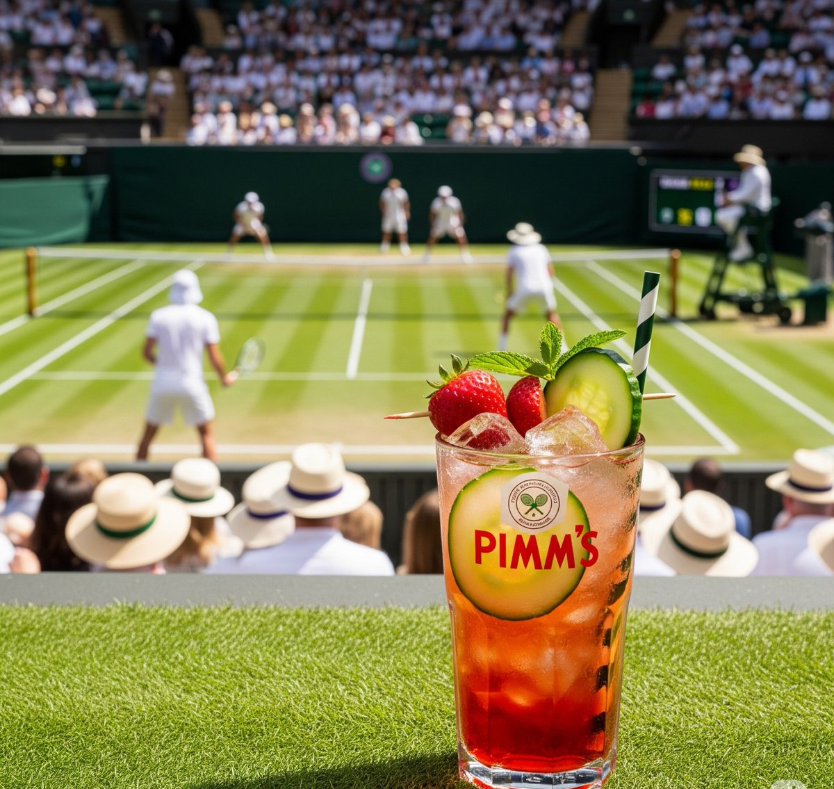angel_jones_aj's tweet image. That feeling when a quintessentially British institution like Wimbledon is in full swing. Just need a Pimm&apos;s and I&apos;m set! What&apos;s your essential Wimbledon viewing snack? #WimbledonVibes #PimmsOClock