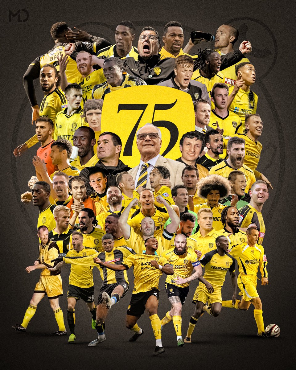 MattLargeDesign's tweet image. 75 Years of Burton Albion FC 💛🖤
#BAFC #TheBrewers