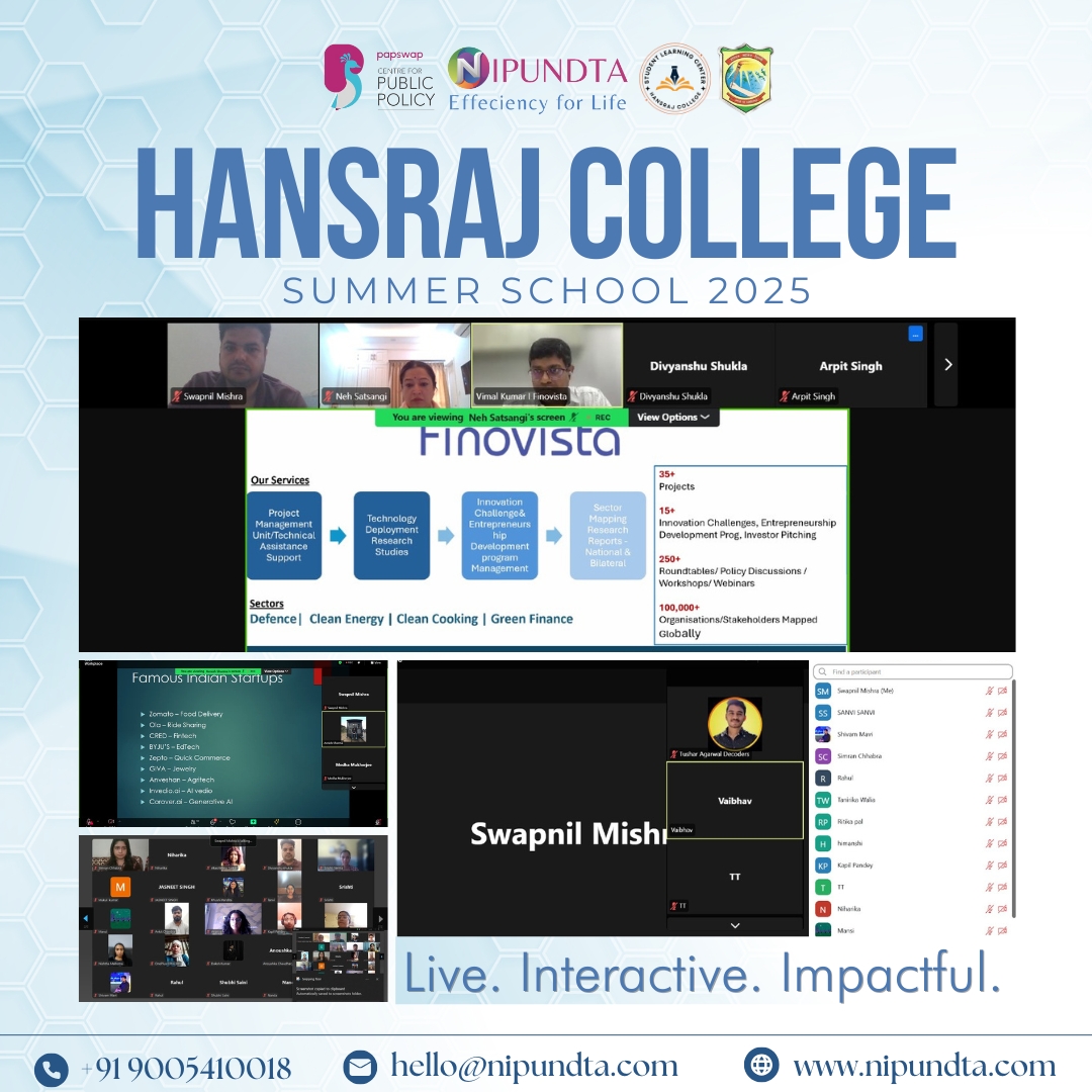 nipundta's tweet image. Hansraj College Summer School 2025
Get ready to transform your summer with an online learning experience that is Live, Interactive, and Impactful

Choose from 4 power-packed tracks:
🔹 Public Policy
🔹Entrepreneurship
🔹 Digital Marketing
🔹 Graphic Design

Register now