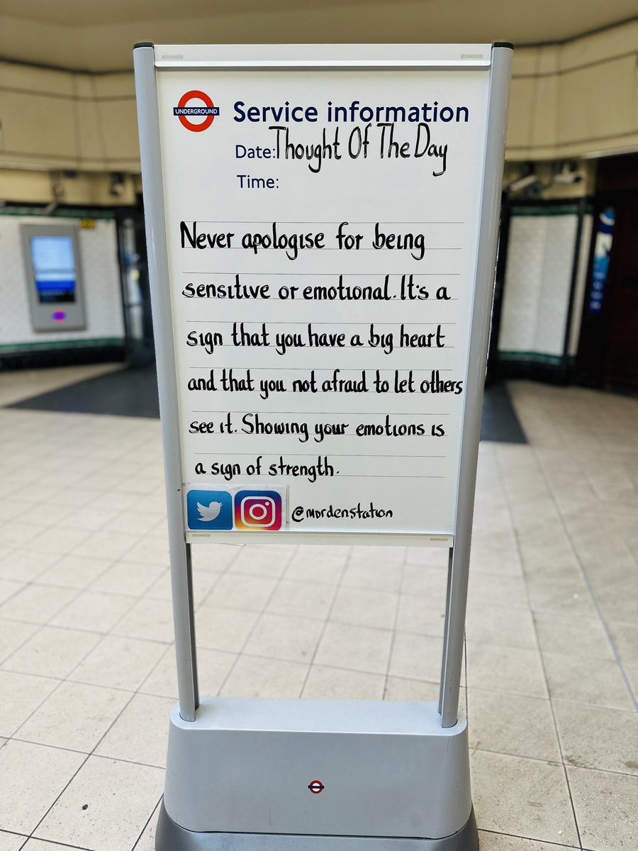 Sunday 6th July 2025 Thought Of The Day From Morden Underground Station