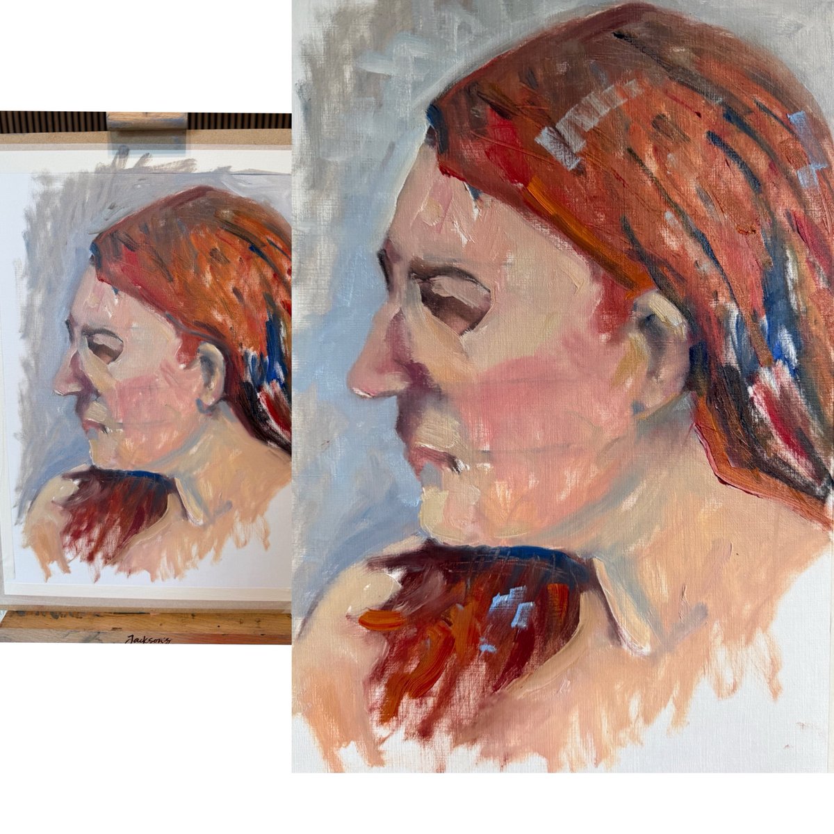 I have added a little more to the #portrait I started at the #Chatsworth #workshop I will finish this one as I am learning a lot. Thanks to #richardkitson