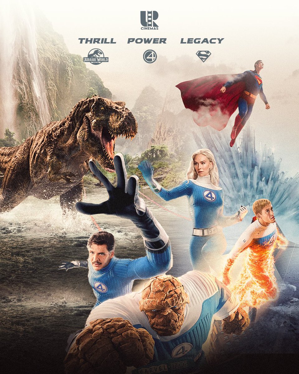 UmaaRajendra's tweet image. Hollywood Summer is here 🤩 It feels like going back in time watching these heroes on the big screen once again, dont miss the big screen experience 💥 #JurrasicWorldRebirth #Superman #FantasticFour @WarnerBrosIndia @Marvel_India