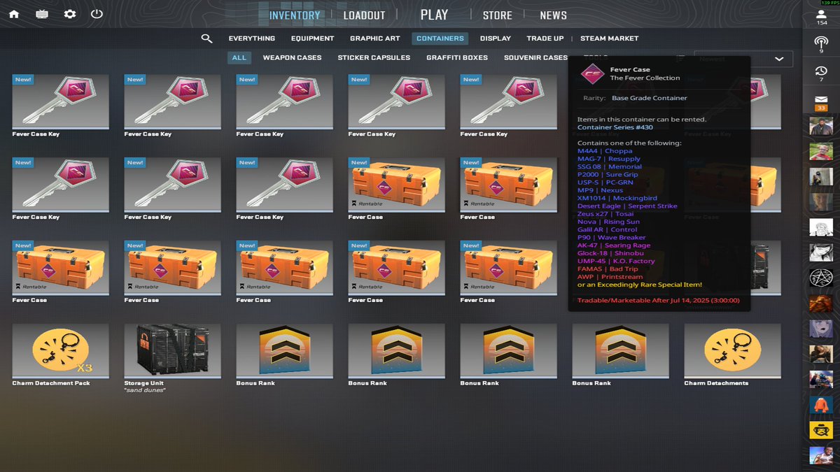 Opening some fever cases.  
twitch.tv/yosoykush