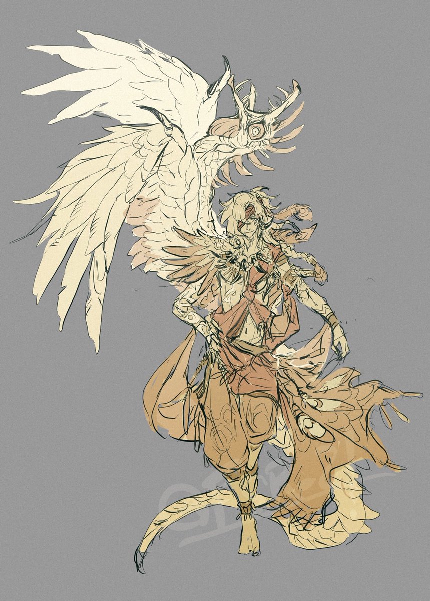 FSZ_R1's tweet image. らくがき🦚