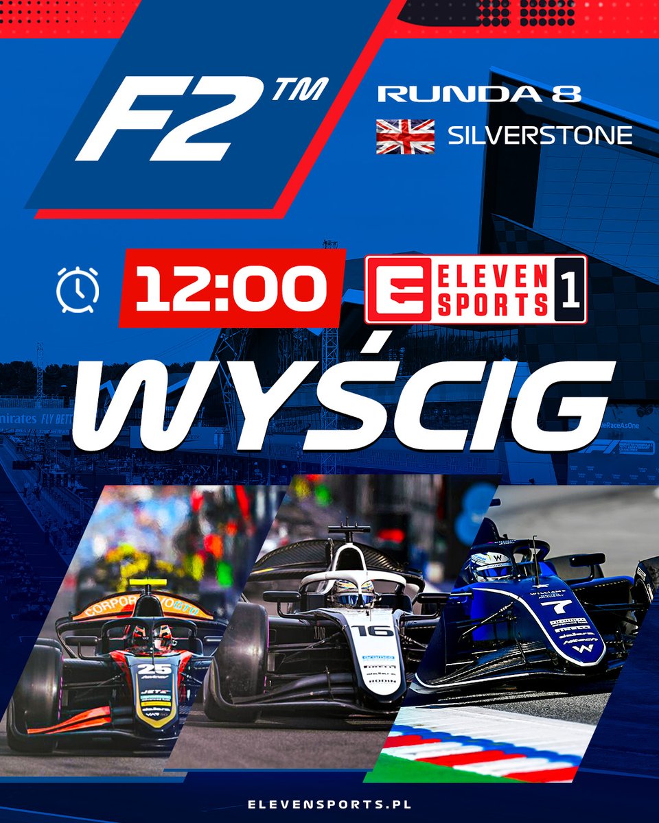 ELEVEN SPORTS PL (@elevensportspl) on Twitter photo Victor Martins kontra Alex Dunne! Liczymy na wielkie emocje już od pierwszego zakrętu w wyścigu głównym #F2!
🏁 Wyścig o #BritishGP
🏆 Formula 2
⌚️ 12:00
📺 Eleven Sports 1
🎙️ <a href="/bartosz_budnik/">Bartosz Budnik</a>, <a href="/mik_kaminski/">Mikołaj Kamiński</a>
#ElevenF1 Victor Martins kontra Alex Dunne! Liczymy na wielkie emocje już od pierwszego zakrętu w wyścigu głównym #F2!
🏁 Wyścig o #BritishGP
🏆 Formula 2
⌚️ 12:00
📺 Eleven Sports 1
🎙️ <a href="/bartosz_budnik/">Bartosz Budnik</a>, <a href="/mik_kaminski/">Mikołaj Kamiński</a>
#ElevenF1