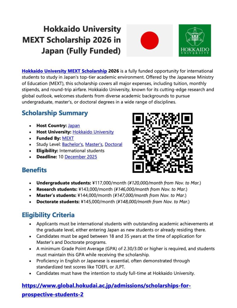 Looking for higher studies in Japan?

<a href="/mextjapan/">文部科学省　MEXT</a>  Fellowship could be your way for UG, Master and Research degrees from Japan on scholarship.