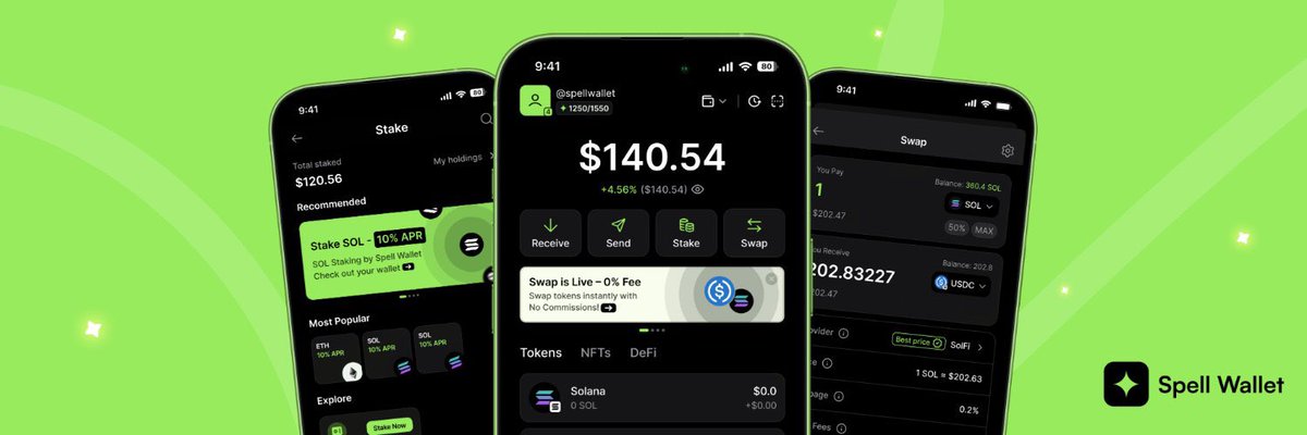 ๐๐ฎ๐ถ๐๐ฒ๐ป๐๏ธ (@kaisen203) on Twitter photo Wondering what <a href="/spell_club/">Spell Wallet ๐ซ</a> wallet is all about ?
Take a quick glance ๐
Spell wallet isnโt just any wallet itโs an app thatโs a must have. Swapping from one chain to another just got easier and faster! Thereโs more.. Wondering what <a href="/spell_club/">Spell Wallet ๐ซ</a> wallet is all about ?
Take a quick glance ๐
Spell wallet isnโt just any wallet itโs an app thatโs a must have. Swapping from one chain to another just got easier and faster! Thereโs more..