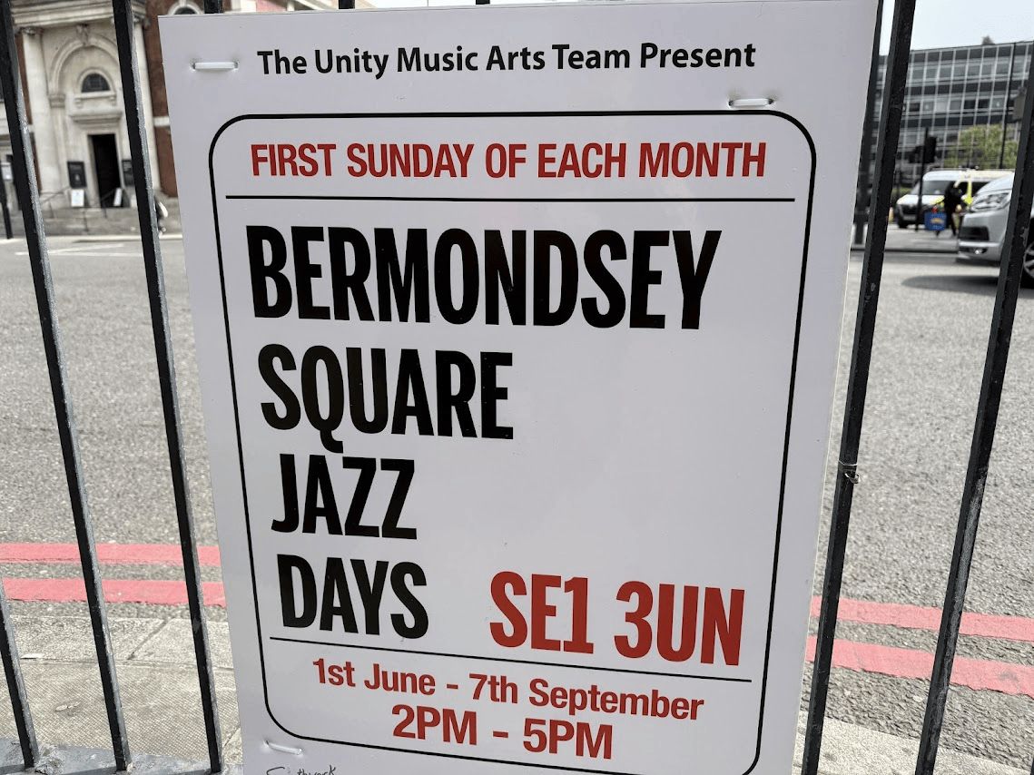 Today - live jazz in Bermondsey Square se1.news/whatson/#sunda…