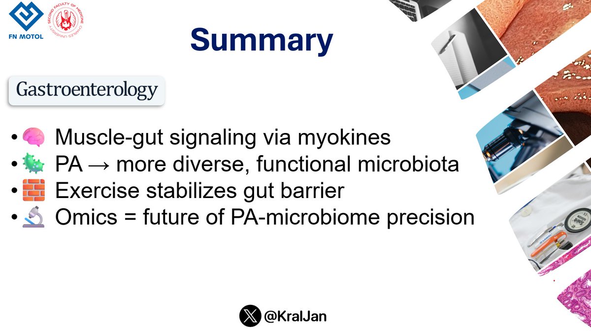 Jan Král (@kraljan) on Twitter photo 🏃♂️🏃♀️Exercise is medicine for the gut 🦠.
Myokines from active muscles trigger immune boosts 🛡️, metabolic shifts 🔁, and reshape the microbiome 🌱.
🔗tinyurl.com/5ynxxp2t
#GITwitter #GutMicrobiome #MedTwitter
<a href="/AmerGastroAssn/">American Gastroenterological Association (AGA)</a> <a href="/my_ueg/">my_UEG</a> <a href="/AmCollegeGastro/">ACG</a> <a href="/AGA_Gastro/">Gastroenterology</a> 🏃♂️🏃♀️Exercise is medicine for the gut 🦠.
Myokines from active muscles trigger immune boosts 🛡️, metabolic shifts 🔁, and reshape the microbiome 🌱.
🔗tinyurl.com/5ynxxp2t
#GITwitter #GutMicrobiome #MedTwitter
<a href="/AmerGastroAssn/">American Gastroenterological Association (AGA)</a> <a href="/my_ueg/">my_UEG</a> <a href="/AmCollegeGastro/">ACG</a> <a href="/AGA_Gastro/">Gastroenterology</a>