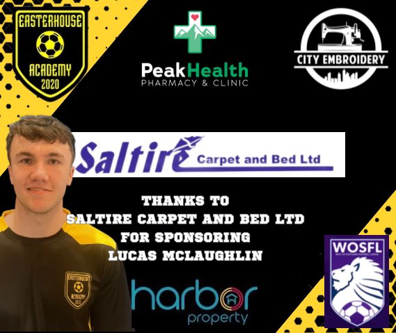 Easterhouse FA (@easterhousefa) on Twitter photo 1st bunch of our player sponsors a massive thanks to Davy at saltire carpet and bed and the guys at GW Engineering 👏
<a href="/OfficialWoSFL/">West of Scotland Football League 🏴</a> <a href="/satfootballlive/">Saturday Football Live</a> <a href="/Pyramidpro2025/">Pyramid Promotions</a> 1st bunch of our player sponsors a massive thanks to Davy at saltire carpet and bed and the guys at GW Engineering 👏
<a href="/OfficialWoSFL/">West of Scotland Football League 🏴</a> <a href="/satfootballlive/">Saturday Football Live</a> <a href="/Pyramidpro2025/">Pyramid Promotions</a>