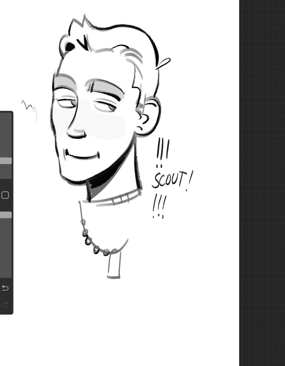 sukharrr's tweet image. Hi heyyyy I need to get used to Procreate soooo I’m opening requests!! Scout tf2 for attention