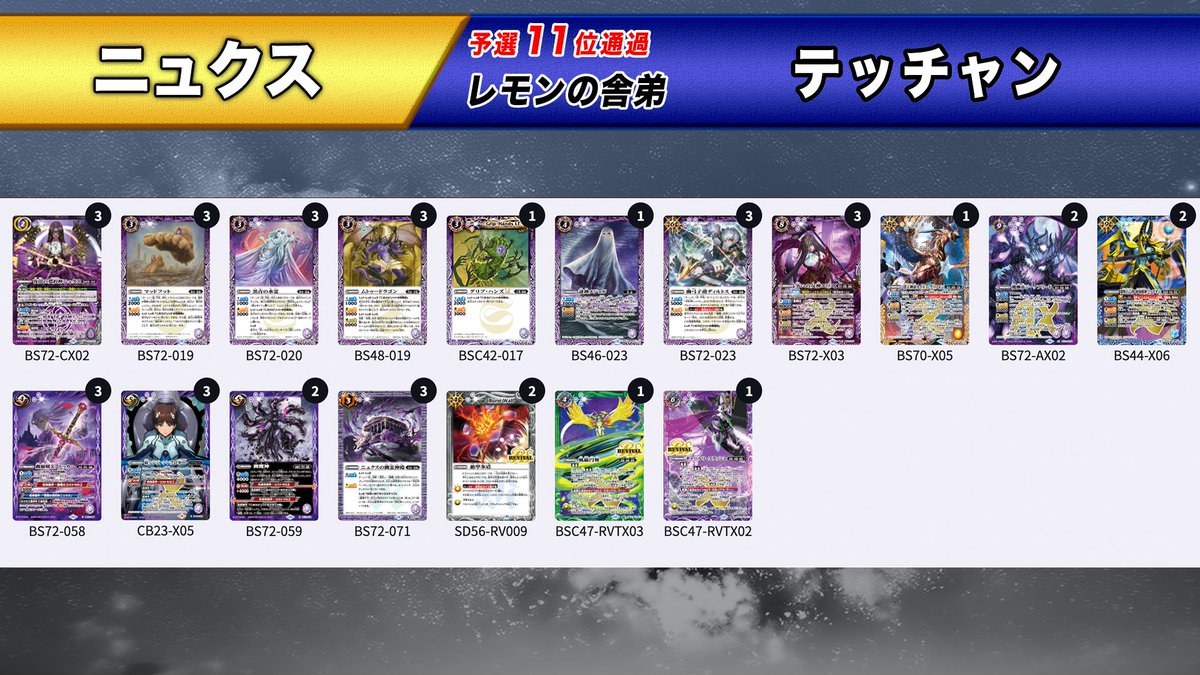 大会3連続優勝‼️ バトスピ バトルスピリッツ ニュクス ガチ構築 大会3