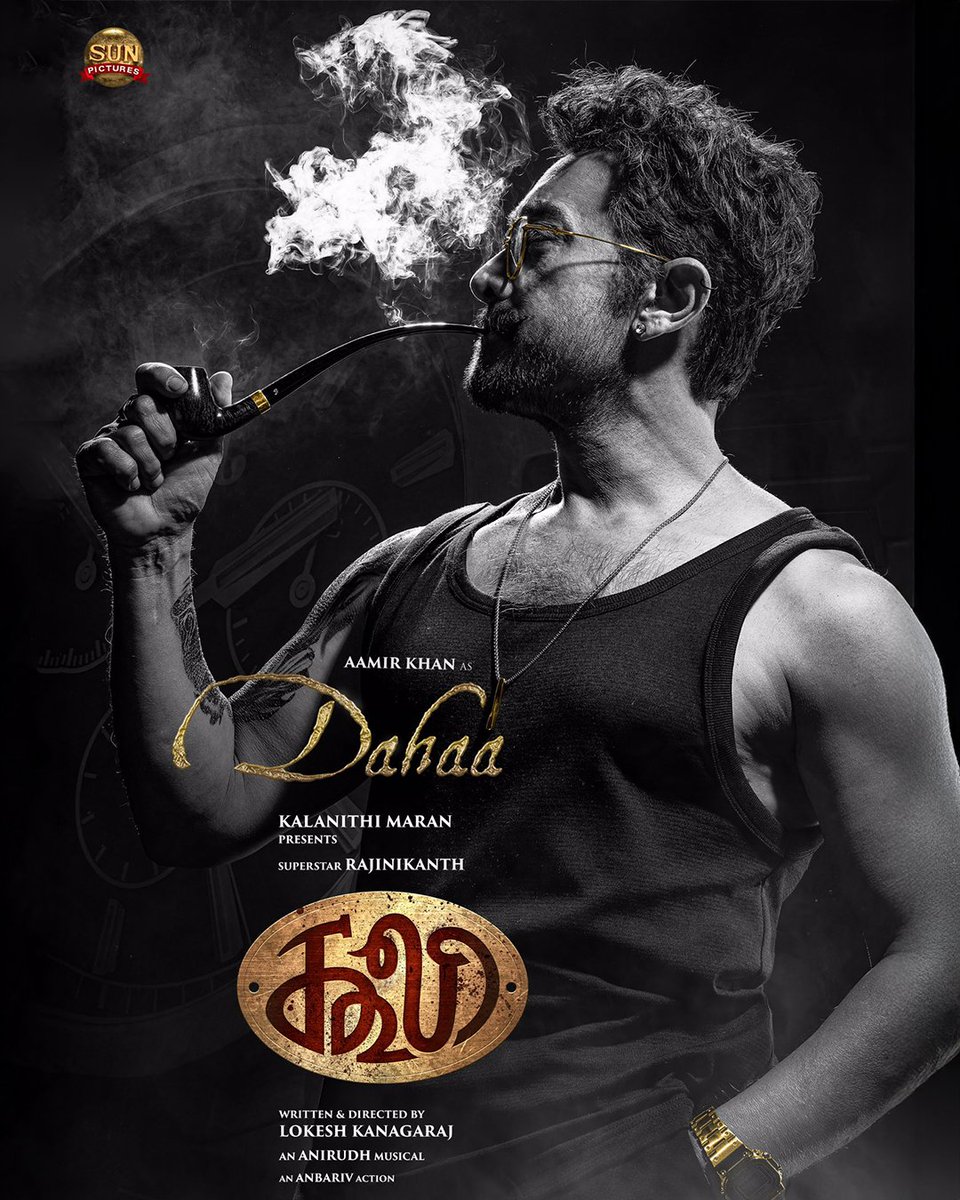 Introducing #AamirKhan as Dahaa, from the world of #Coolie 😎⚡

#Coolie is all set to dominate TGV's screens worldwide from 14 August. 🔥🔥🔥

#CoolieFromAug14 #CoolieThePowerHouseFromAug14 #CoolieatTGV