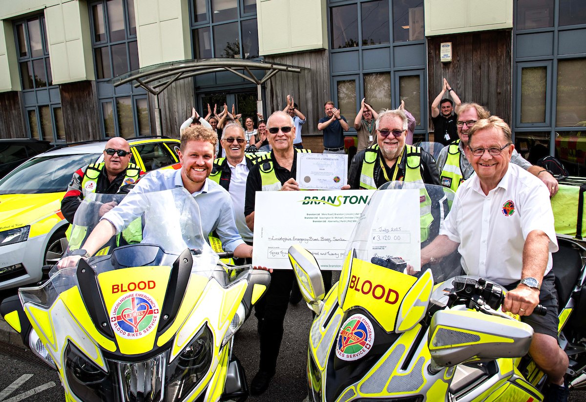 This week we presented Lincolnshire Emergency Blood Bikes Service with a cheque from our fundraising.  

LEBBS  deliver urgent &amp; important items (not just blood). All are volunteers, but they need funds to run &amp; maintain  vehicles. 

For more info visit lebbs.org