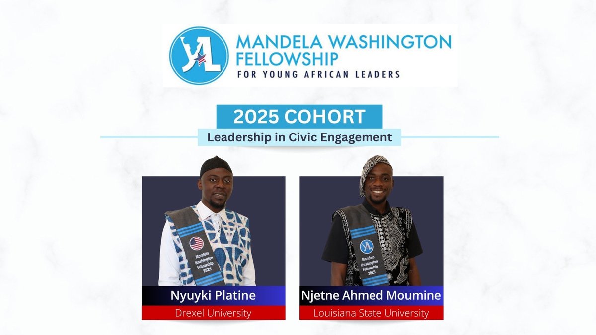 USEmbYaounde's tweet photo. 🌟 Nous sommes fiers de célébrer deux Camerounais visionnaires sélectionnés pour le programme @WashFellowship – Parcours Engagement civique !

Découvrez les acteurs du changement qui proposent des solutions intelligentes pour des communautés plus saines et plus durables :

👉Dr Platine Nyuyki @SirHealthi: élargir l'accès aux soins de santé grâce à Sir Healthi, une plateforme de santé numérique qui offre des soins préventifs vitaux à plus de 100 000 habitants des zones rurales.

👉 @ahmedmoumine703 : transforme les déchets plastiques en progrès grâce à Bottles2Bricks, construit des écoles écologiques et promeut la gestion responsable de l'environnement. @ThinkGreencmr

Ces boursiers redéfinissent l'engagement civique en alliant innovation, durabilité et autonomisation des jeunes. Suivez leur parcours alors qu'ils construisent une planète plus saine et inspirent la prochaine génération de leaders.
En savoir plus 👉 https://t.co/DEVC6jhK4Z
#MWF2025 #YALICamer2025 #CivicEngagement #CommunityImpact