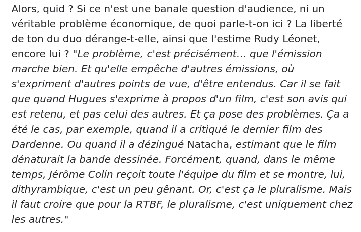 affreuxlathee's tweet photo. Moquez-vous de la presse régionale, messieurs les grands intellectuels, c'est quand même dans @lavenir_net que j'ai lu l'opinion la plus clairvoyante sur le scandale de l'effacement du #5heures, de @RudyLeonet et de son complice. https://t.co/0iE1MCTNXN