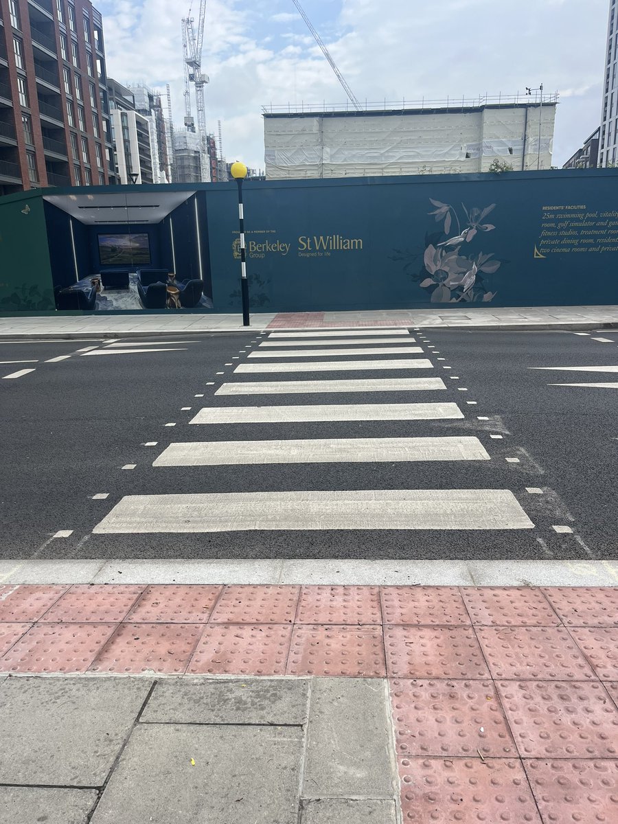 CameraTraffic's tweet image. How come there is a pristine zebra crossing leading nowhere on quiet camera imperial Road, but repeated requests from young mums for a zebra crossing crossing at busier camera free Townmead Road into imperial Park is ignored @LBHF @BerkeleyGroupUK ?