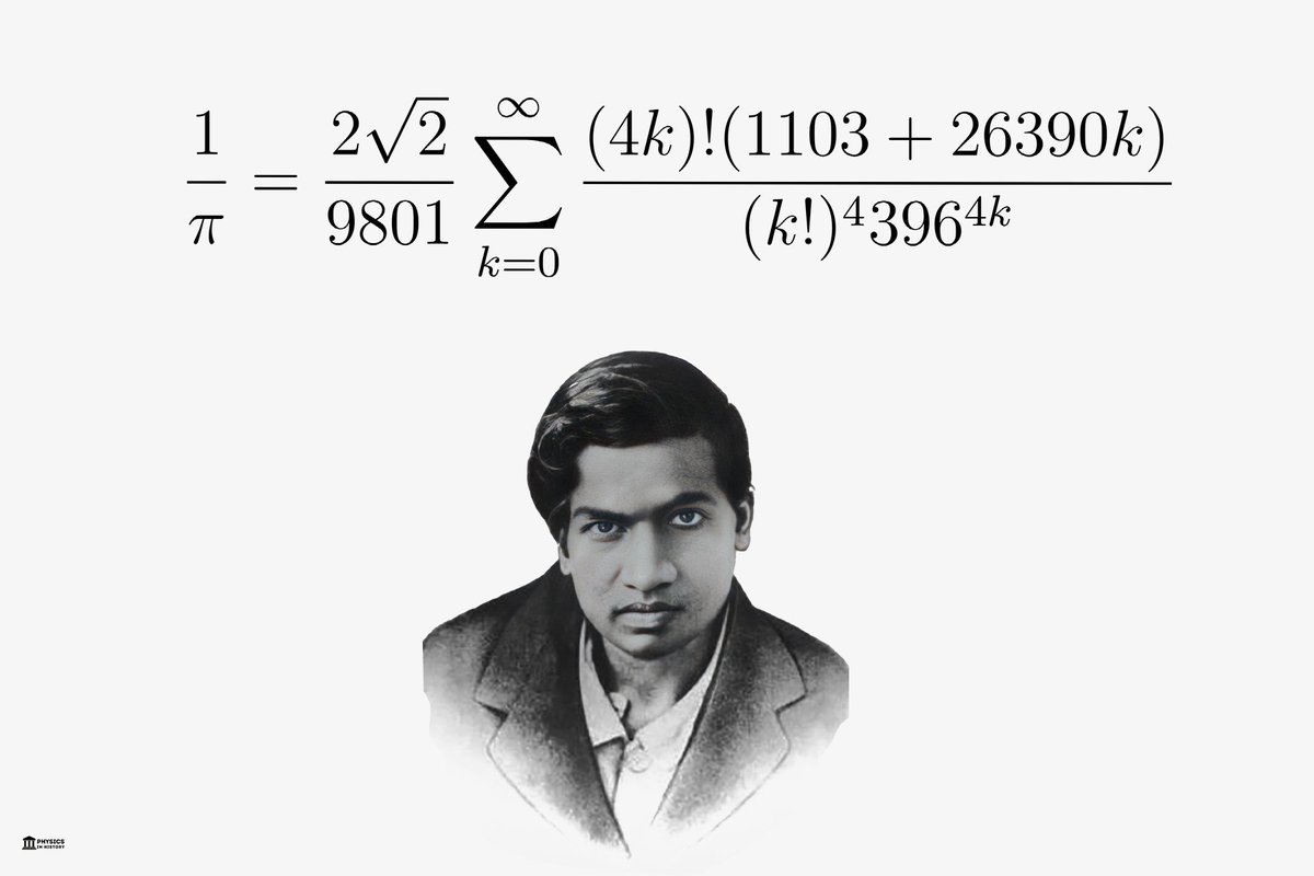 PhysInHistory's tweet photo. Genius or divine whisper? What do you think? ✍️

Ramanujan once dreamt of a red wall where a hand appeared, writing equations one after another. He memorized them, and upon waking, found them to be true-and far ahead of their time. https://t.co/0xXScftRv3