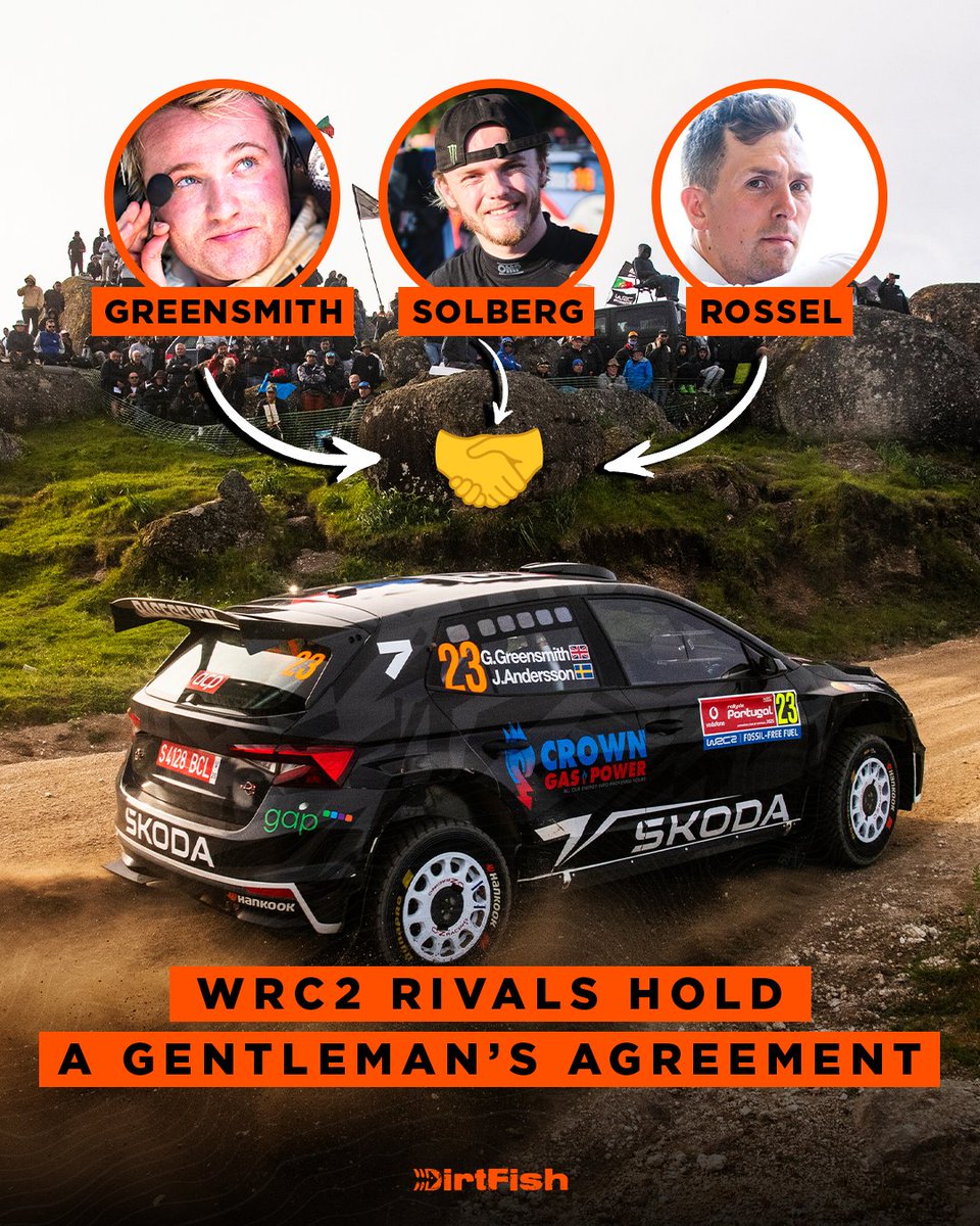 Gus Greensmith, Oliver Solberg and Yohan Rossel all have an understanding 🤝

They have to directly compete against each other on around 4 WRC2 events a year, making a potential title more worthwhile 🏆