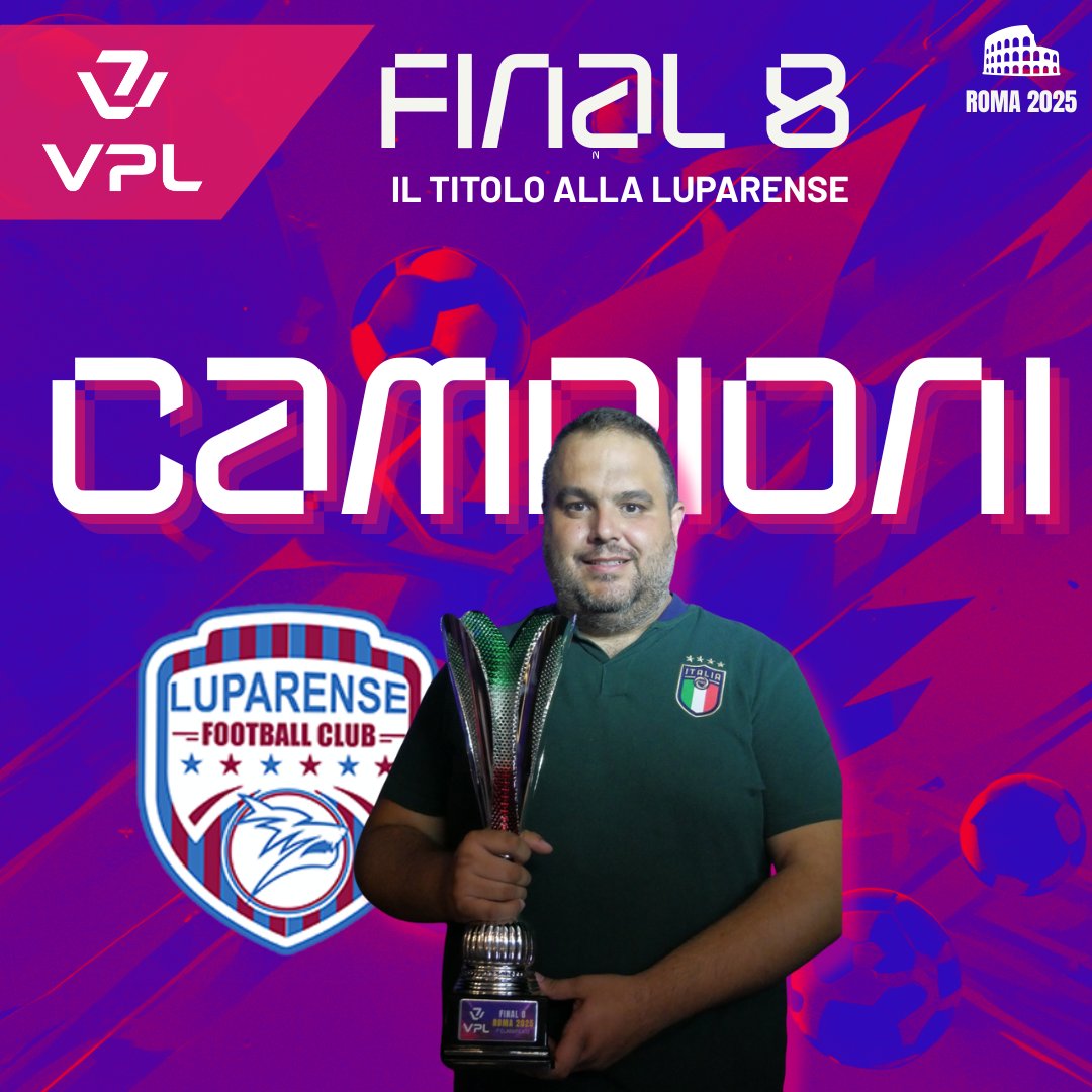 VPL Italy ๐ฎ๐น (@vplitaly) on Twitter photo La squadra <a href="/luparense/">Luparense FC</a> si qualifica campioni delle Final 8 VPL Italy.
Congratulazioni e un ringraziamento a <a href="/nicaldan9/">Coach_Nicaldan</a> per essere stato con noi all'evento finale.
Una serata intensa, non sono mancati colpi di scena e i soliti problemi di EA (oramai siamo abituati).
La La squadra <a href="/luparense/">Luparense FC</a> si qualifica campioni delle Final 8 VPL Italy.
Congratulazioni e un ringraziamento a <a href="/nicaldan9/">Coach_Nicaldan</a> per essere stato con noi all'evento finale.
Una serata intensa, non sono mancati colpi di scena e i soliti problemi di EA (oramai siamo abituati).
La