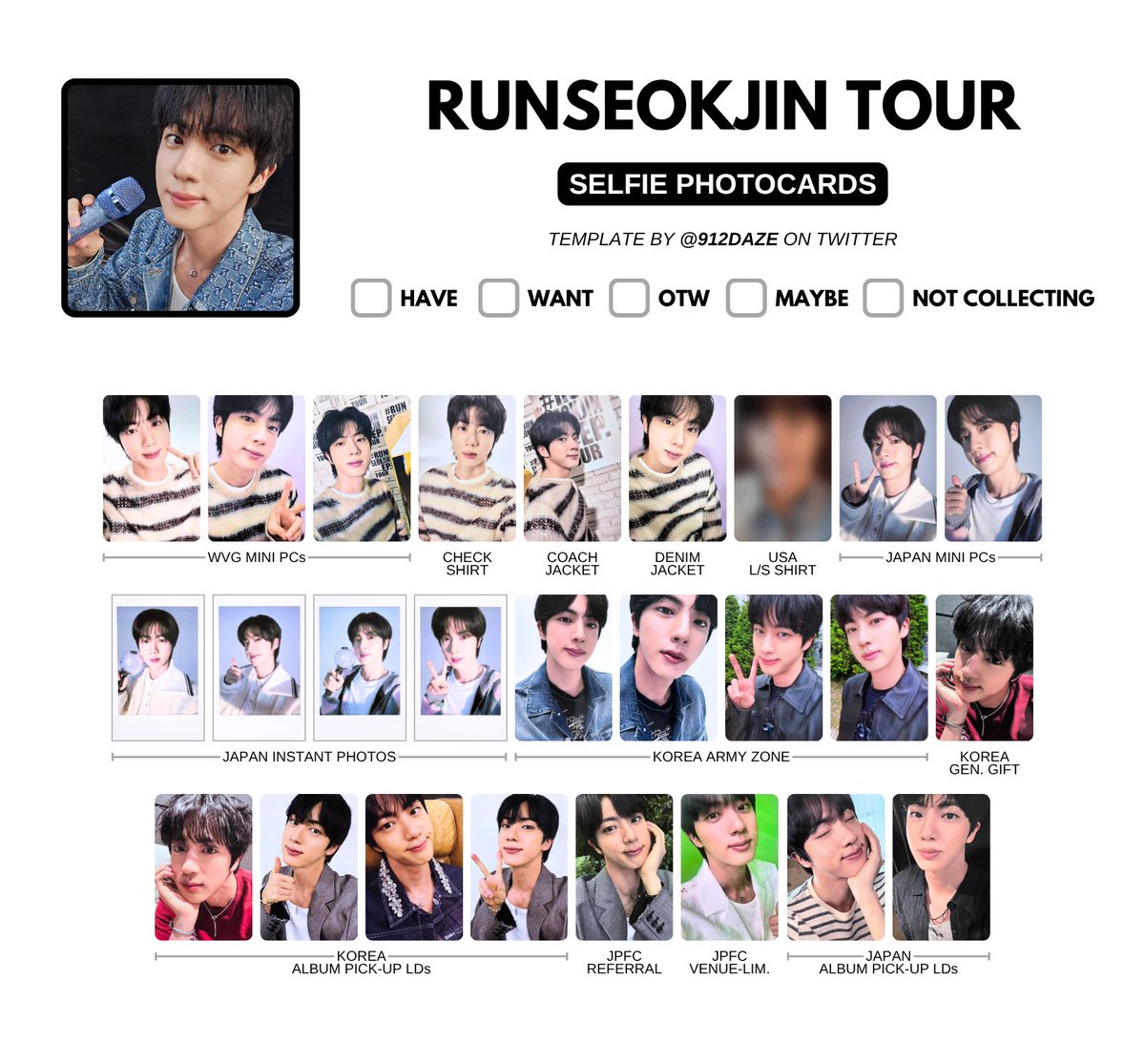 韓国　BTS　RUN SEOKJIN　ソクジン　ARMY ZONE　特典 RUN SEOKJIN ARMY ZONE 特典 BTS 限定特典 ジンJIN 韓国