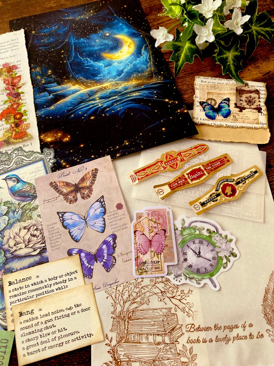 好きを広げたいっ🙌✨
お裾分けセット❣️

撮影背景に、撮影小物に、額装のオトモにもちろんコラージュにも🤭✨

本物のヴィンテージ素材（数十、数百年前のシガーバンド）も🥹
興味がある方へ🎁✨したいと考えてます🥰

興味がある方いいねをお願いします❣️
袋とクリップは手作りです☺️