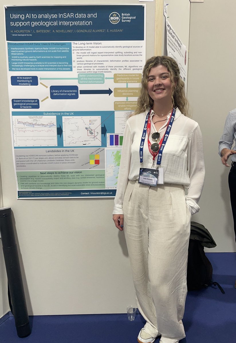 BritGeoSurvey's tweet image. Last month, BGS scientist Holly Hourston joined @ESA–@NASA’s workshop at #ESRIN near Rome, exploring how AI foundation models can tackle the challenge of vast satellite data for future geological hazards.
Read Holly's blog: bgs.ac.uk/news/ai-and-ea…