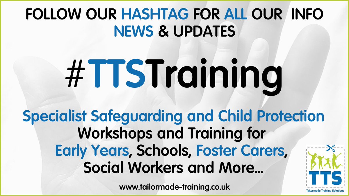susantaylorTTS's tweet image. Follow our hashtag #TTSTraining for our latest news and info including #MeetOurAssociates, our up and coming #training and developments in requirements and legislation.
#Safeguarding #ChildProtection #SafeguardingMatters #EarlyYears #Schools #VulnerableAdults #FosterCarers