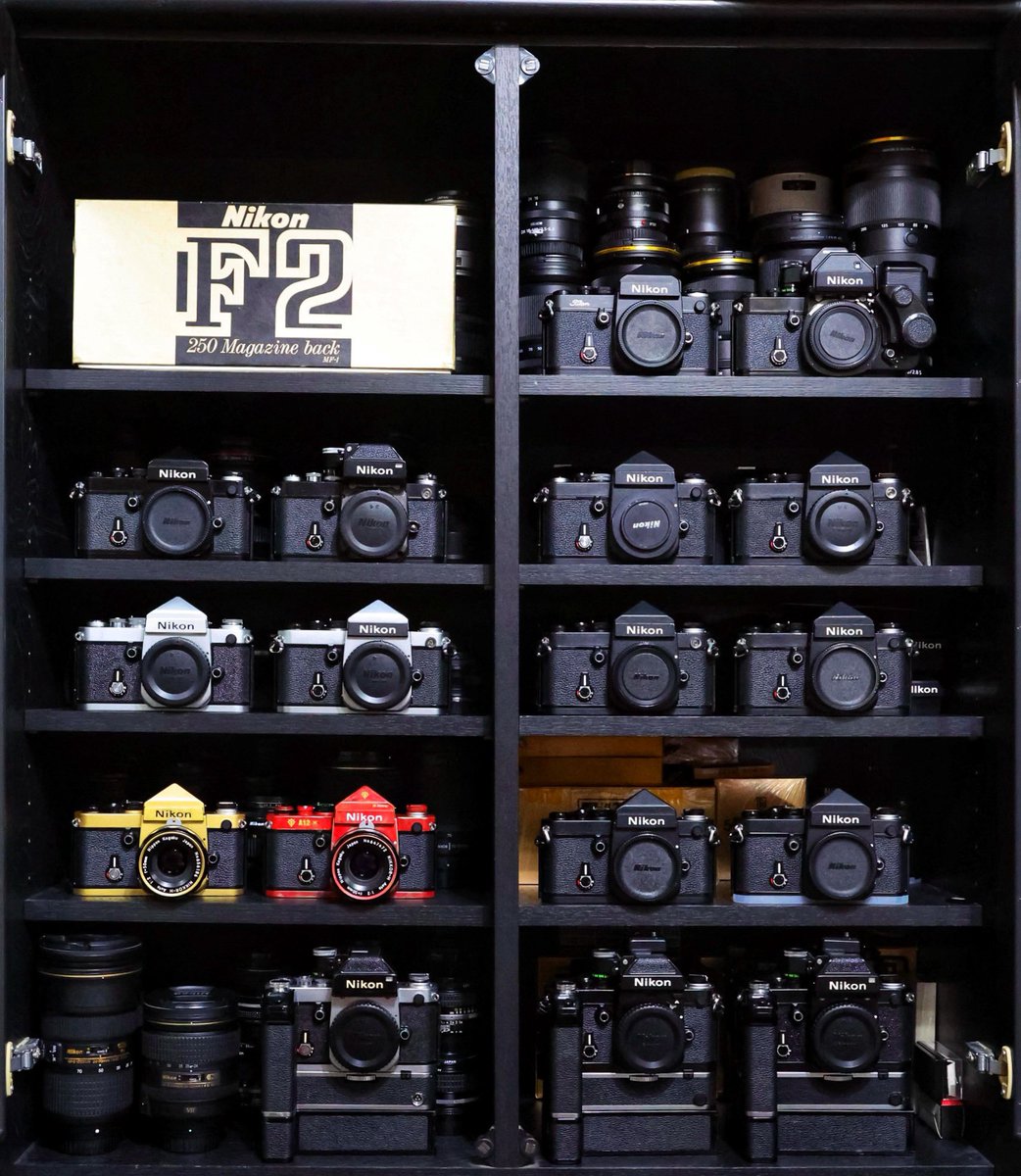 我が家のF2の集合写真です〜😁
偏りがあるのは一目瞭然ですね〜😅
でもいいのです！🤣
#Nikon #F2