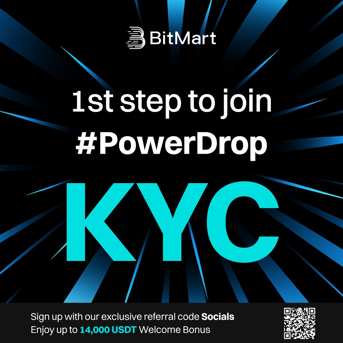 📖 #PowerDrop 101: How to Join #BitMart PowerDrop? Identity verification is  your first step to join #PowerDrop! 🔑 Simply complete KYC1—no holding  requirements needed. 🕒 Deadline: July 7, 2025 at 8:00 AM