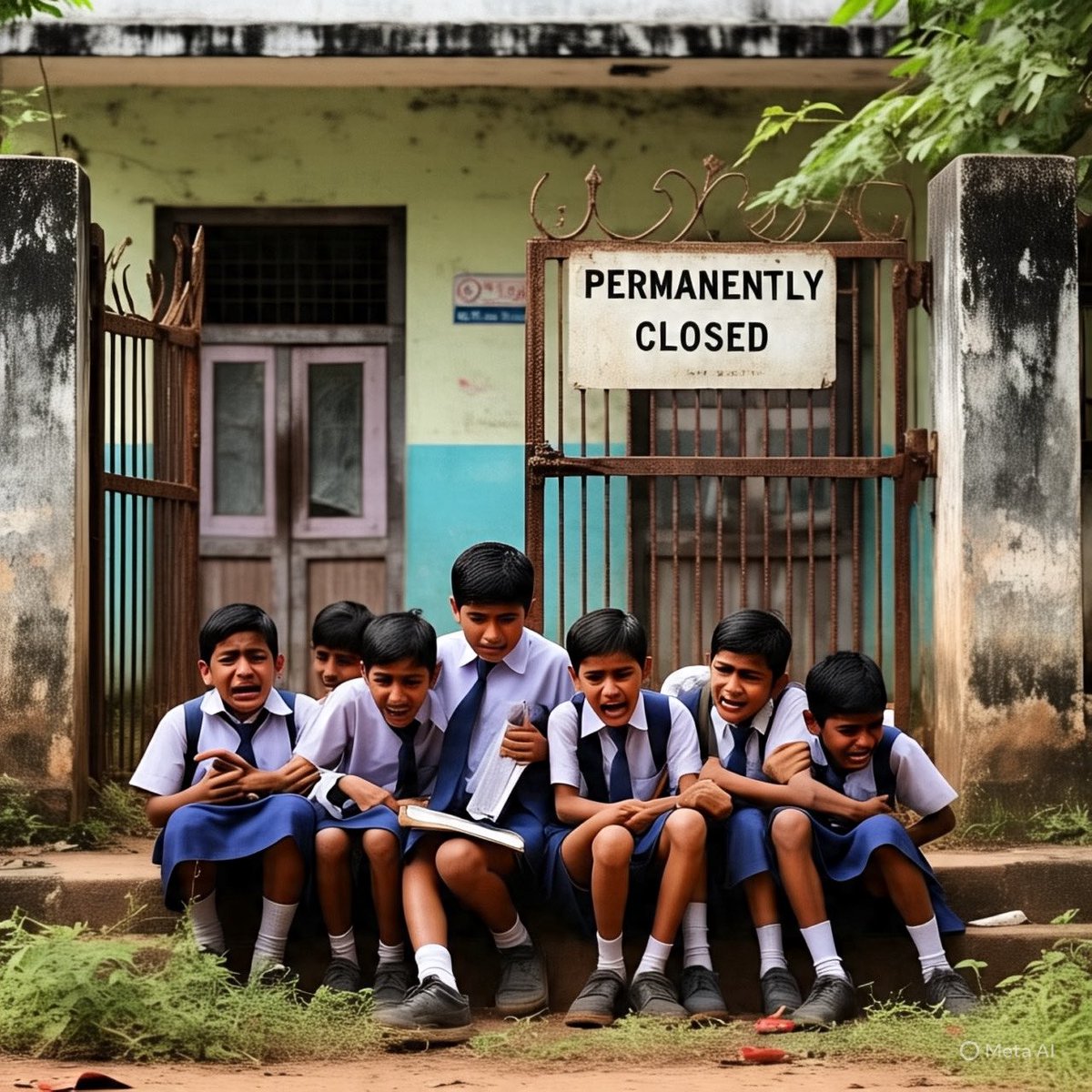 हमसे हमारा स्कूल मत छीनिए 🙏🏻
 #JusticeForSchoolsChildren