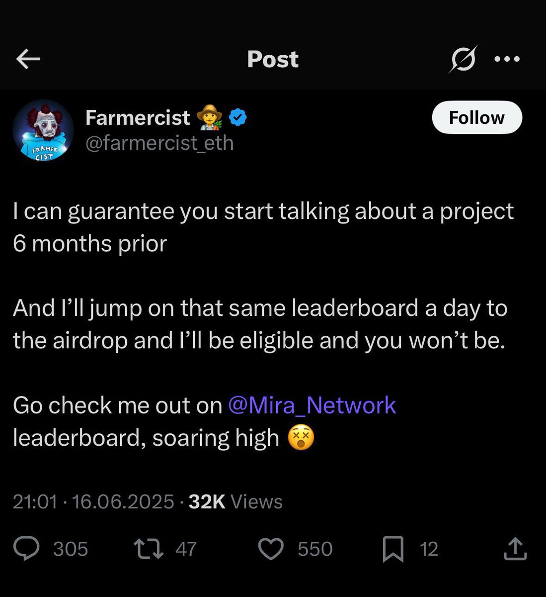 funny enough, these are the kinds of people founders end up rewarding.

not the believers.

not the ones who educate, explain, build momentum, or give honest feedback.

but the loudest “influencers” with zero shame and even less contribution.

<a href="/MagicNewton/">Newton</a> already made this