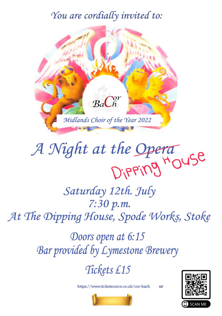 bach_cor's tweet image. Less than 10 tx left! Please note that the QR code has given up the host! Please use the Web link- ticketsource.