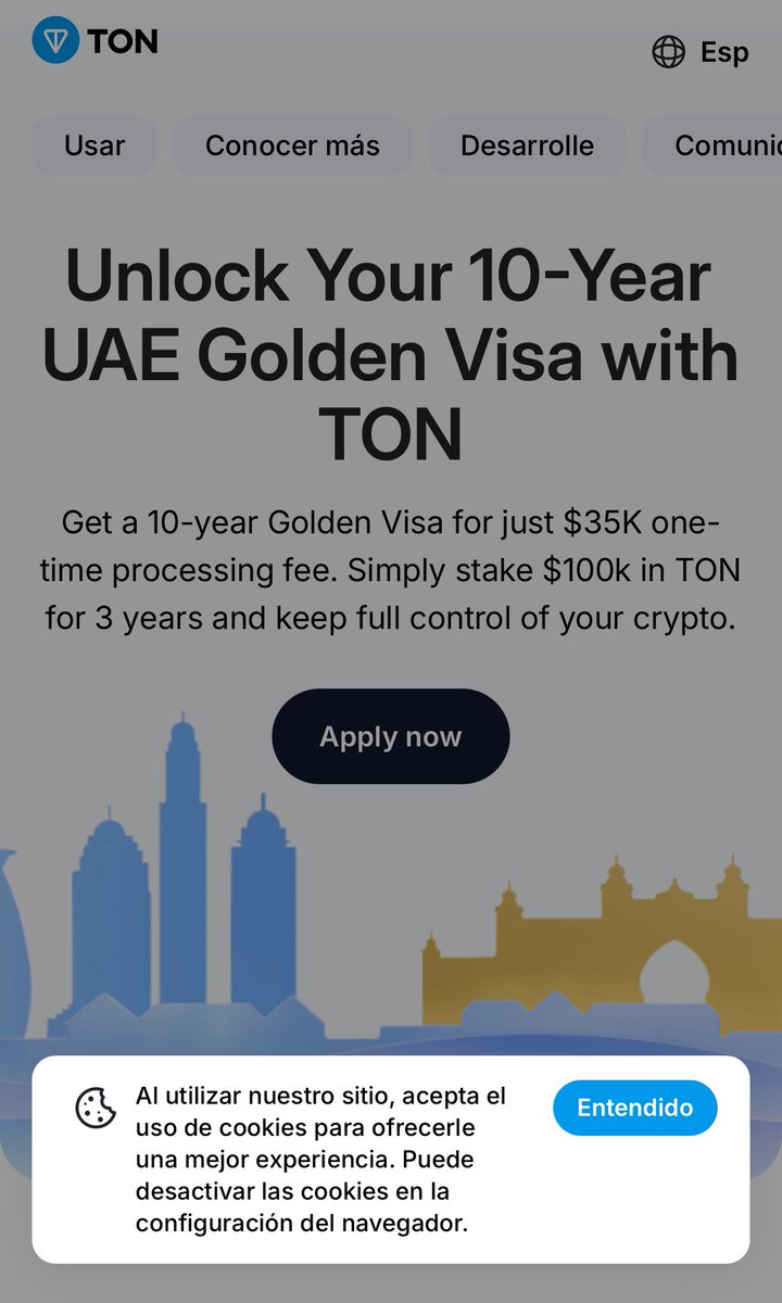 bytesbybree's tweet image. Crypto partnering with governments to offer residency was not on my bingo card for the 2nd half of 2025

@toncoin