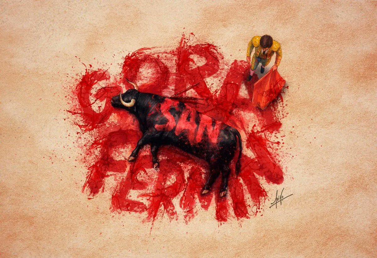 Aïda Gascón (@aidagascon) on Twitter photo Viva San Fermín cuando estas fiestas dejen de estar manchadas de sangre.
Ilustración de <a href="/luisoarte/">Luiso García 🇵🇸</a> Viva San Fermín cuando estas fiestas dejen de estar manchadas de sangre.
Ilustración de <a href="/luisoarte/">Luiso García 🇵🇸</a>