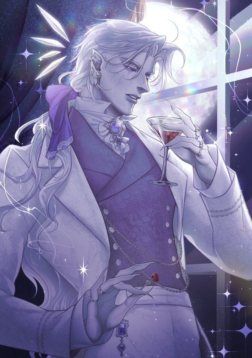 #TheRoyal_MPC  [โรลเปิด | แยกรูท]

ณ งานเลี้ยงสังสรรค์ที่สว่างสไวระยิบระยับไปด้วยแสงไฟจากโคมระย้า กลับมีคนแปลกหน้าที่แฝงตัวอยู่ในมุมมืดมิดเพราะไม่อยากตกเป็นเป้าสายตาของใครๆ 

เขาที่ได้ลิ้มรสชาติอาหารนั้นแย้มรอยยิ้มออกมาเล็กน้อย ก่อนจะปรายสายตามอง [คุณ?] ที่เดินเข้ามาหาเขา