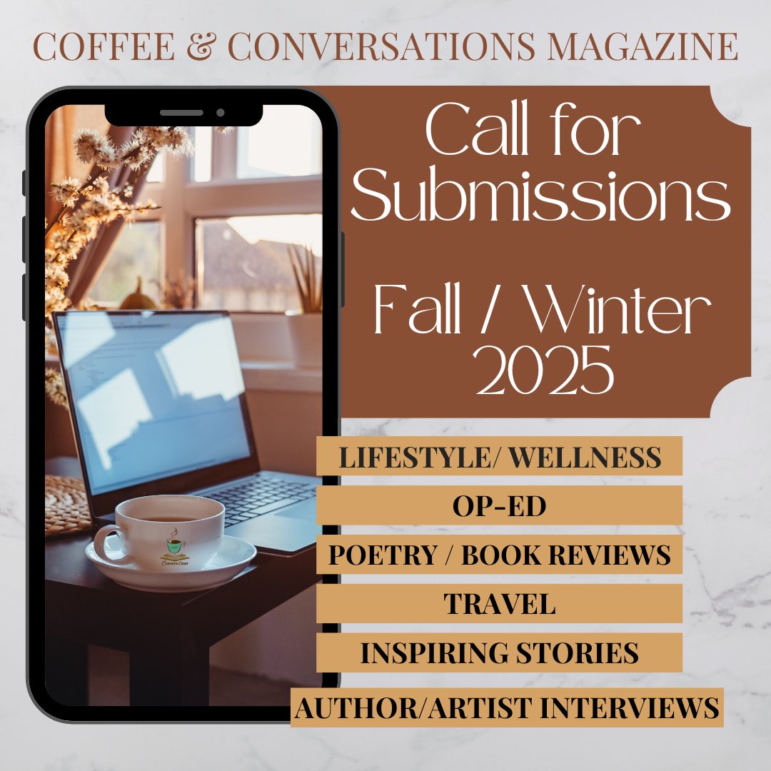 CoffeeConMag's tweet image. While we’re taking a short break during the summer, our submissions are open for fall & winter 2025.
☀️All submissions to be emailed in a Word document.
☀️Please read our submission guidelines
coffeeandconversations.in/submission-gui…
☀️No pay and no submission fees either.