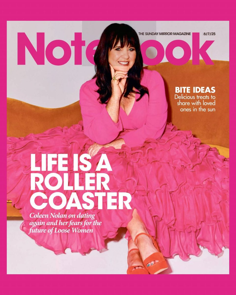 Absolutely thrilled to be on the cover of Notebook magazine this weekend in the Sunday Mirror, out today across the UK &amp; Ireland! We covered everything from turning 60 and navigating grief, to celebrating 25 years of Loose Women and launching my very own YouTube channel!