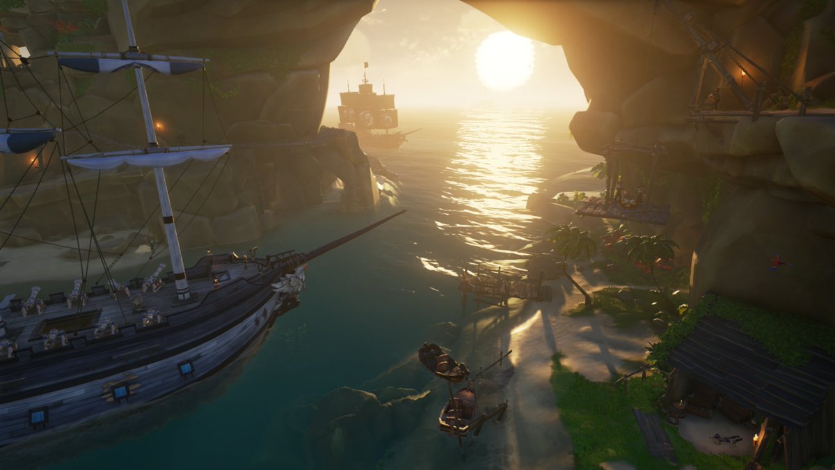 sibo_30's tweet photo. #SoTShot 
@SeaOfThieves 

Thieves Haven is the landmark of the Ancient Isles. 
It's one of the most recognizable and iconic locations in Sea of ​​Thieves. https://t.co/YjTeyryX72
