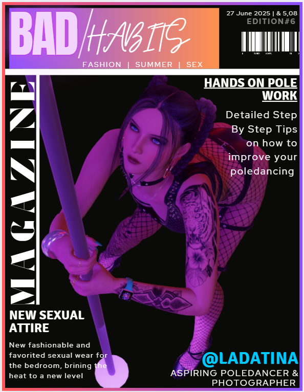JoshSiris_3Dx's tweet photo. ＢＡＤ/𝐻𝒶𝒷𝒾𝓉𝓈  Magazine Edition: #6
With @Ladatina3DX 

#3dxchat #3dxchatlife #NSFW #3dxchatart #adultvideogame #nsfw #virtualphotography #Game #BADHABITS

Will you be the next in the future edition? https://t.co/sOrQT6BFvS