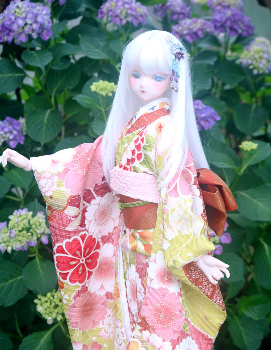 可愛い晴れ着の生地で作りました🌸

#お姉さんドール普及活動 
#dollfiedream