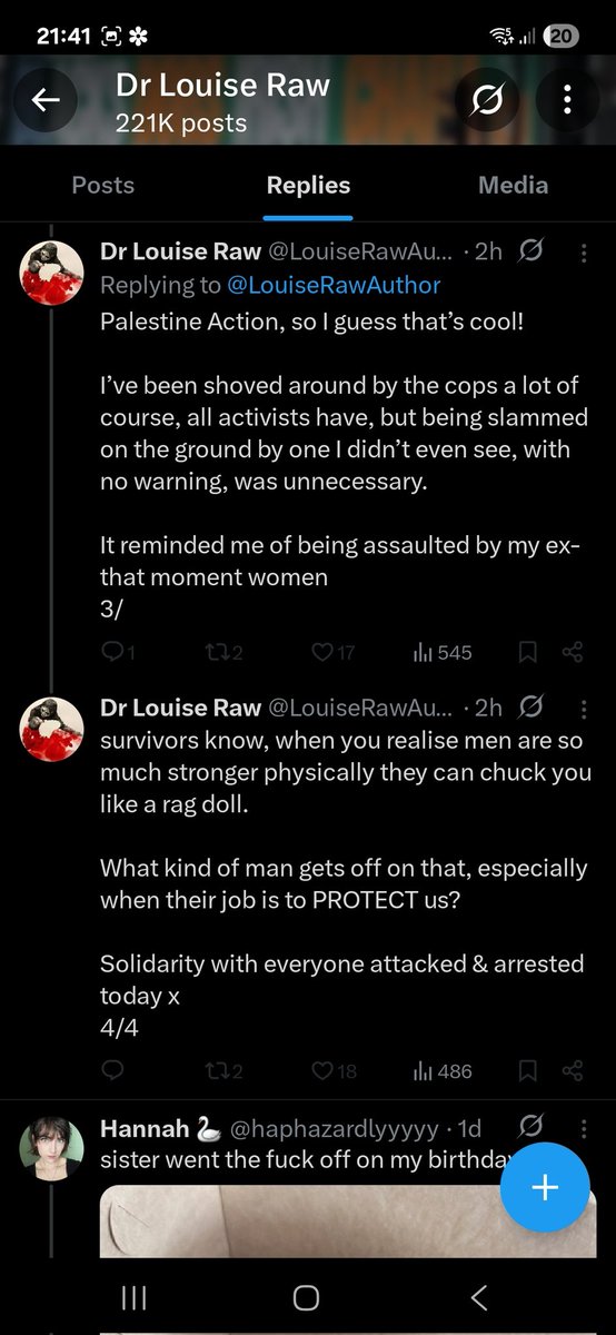 I'm sorry to hear she was shoved by the police and abused by her ex. 
Giving benefit of the doubt, does she not KNOW that she's palling around with a horrible man who did exactly this to his gf?
He seems to have shut his rancid gob about me, but that's not going to shut me up.