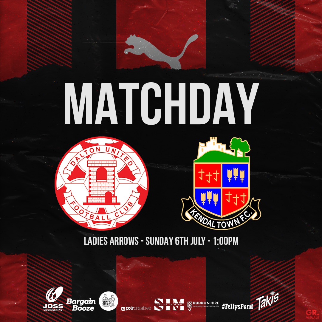 ⚫🔴 𝗠 𝗔 𝗧 𝗖 𝗛 𝗗 𝗔 𝗬 🔴⚫️

𝗟𝗔𝗗𝗜𝗘𝗦 𝗔𝗥𝗥𝗢𝗪𝗦 🆚 Kendal Town Ladies
⏰ 1:00pm
🏟 Railway Meadow, Sponsored by Joss Engineering