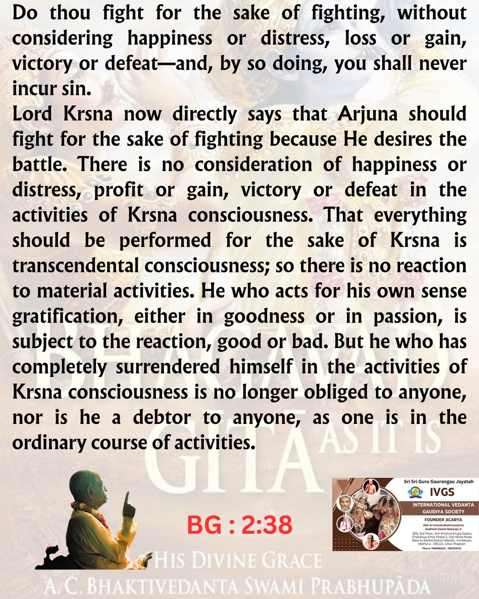 mahthali's tweet photo. #Bhagavadgita #IVGS #Prabhupada #SrilaGurudeva https://t.co/BF7mbVoaSj